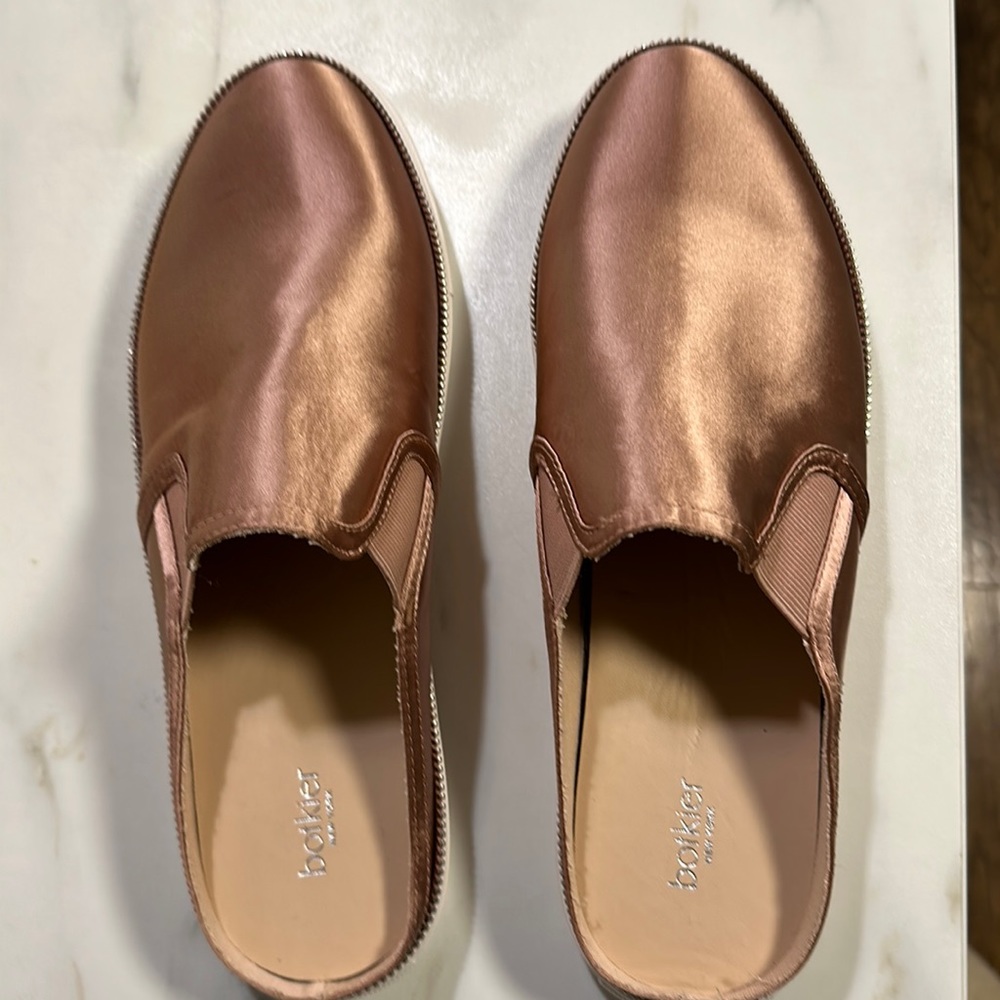 Botkier Satin Rose Gold Slip-On Flats